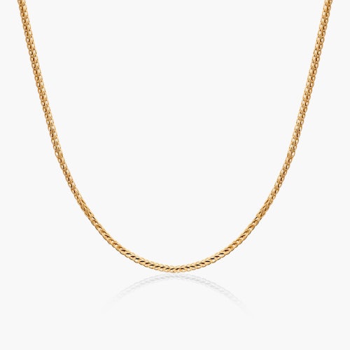 Łańcuszek Savicki 0,8mm: dwukolorowe złoto 585, lisi ogon